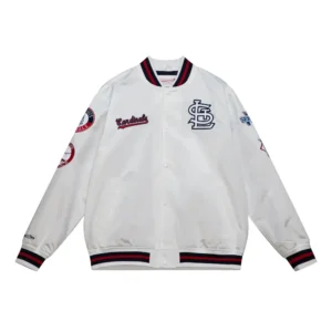 City Collection Lightweight Satin Jacket St. Louis Cardinals