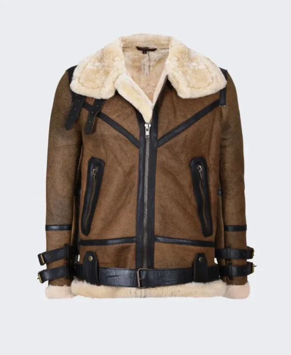 Classic B3 Brown Shearling Leather Jacket