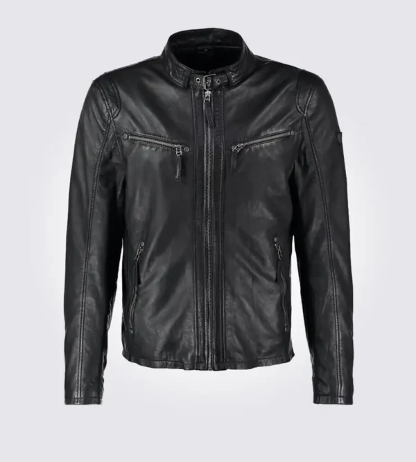 Cobie Classic Black Motorcycle Leather Jacket