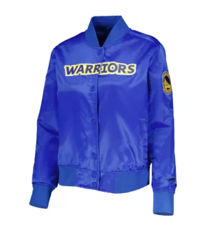 Women’s Golden State Warriors Royal Blue Satin Jacket