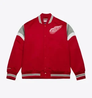 Heavyweight Satin Jacket Detroit Red Wings