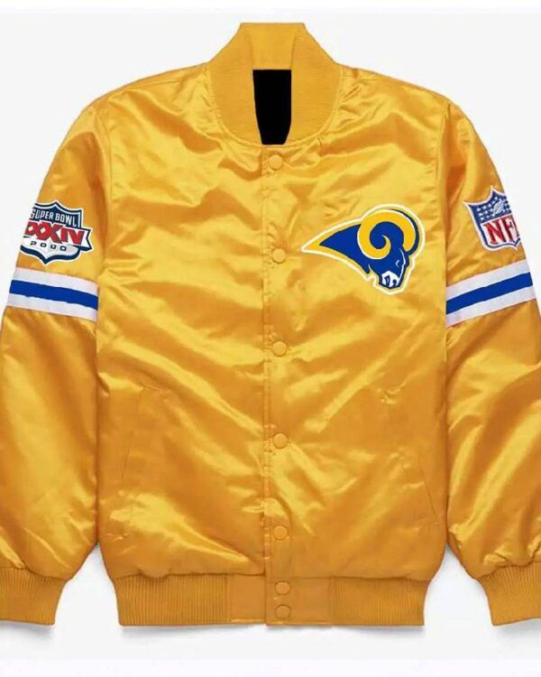 Los Angeles Rams Super Bowl XXXIV Yellow Varsity Jacket