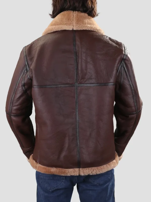 Mens B3 Bomber Sheep Skin Shearling Leather Jacket