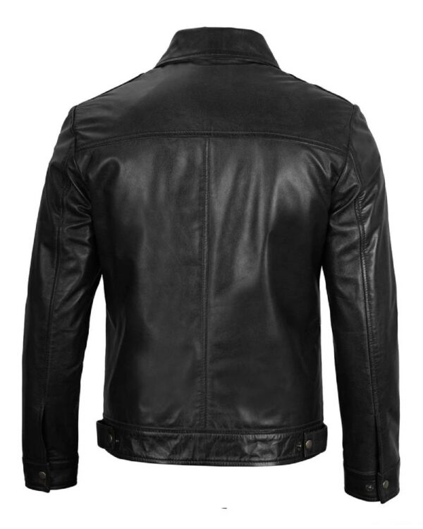 Men's Black Harrington Leather Jacket