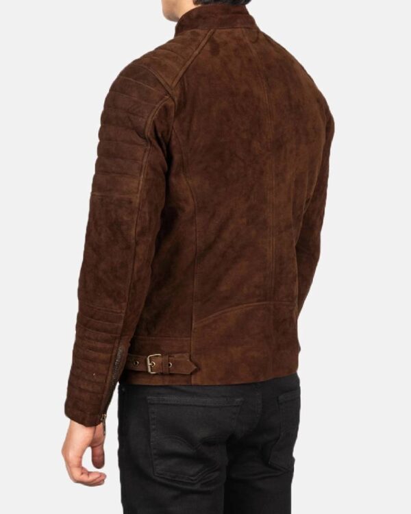 Men's Damian Mocha Suede Biker Jacket