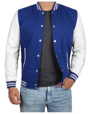 Men's Royal Blue & White Varsity Jacket