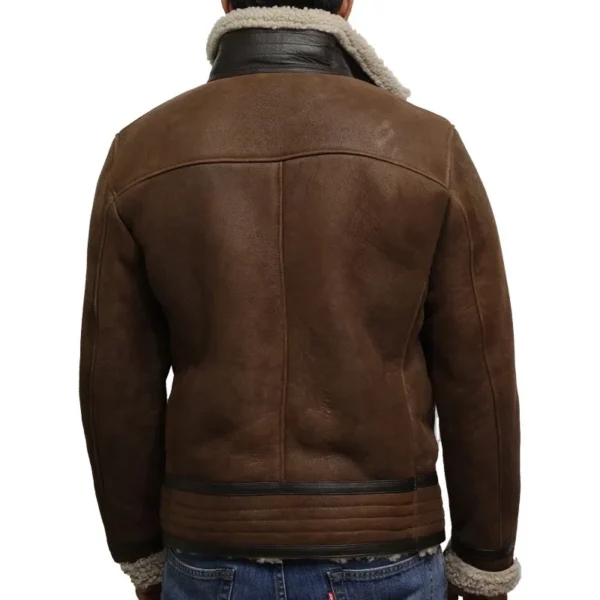 Men’s Vintage Brown Shearling Leather Jacket