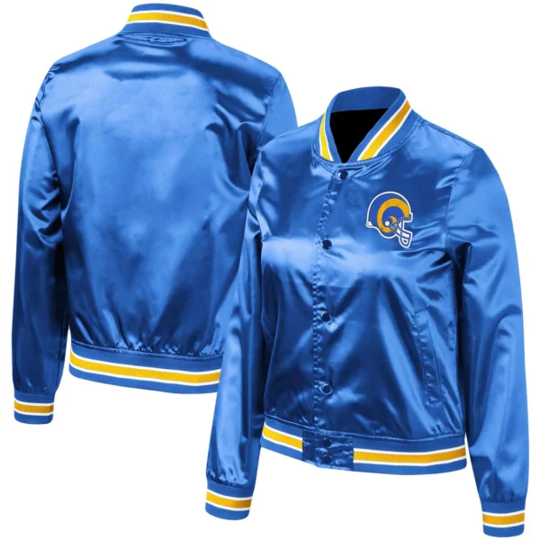 NFL Los Angeles Rams Blue Satin Jacket