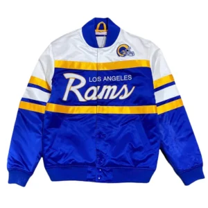 NFL Los Angeles Rams Special Script Blue And White Satin Jacket