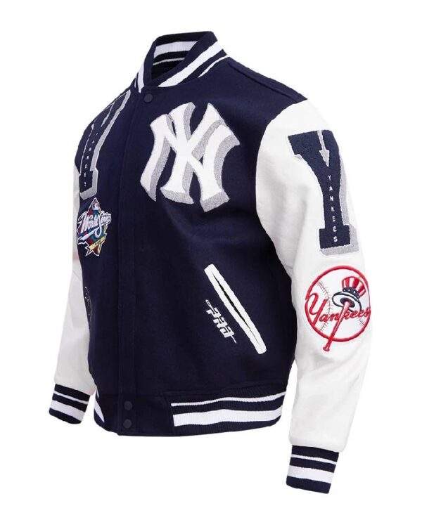 New York Yankees Mashup Wool & Leather Varsity Jacket