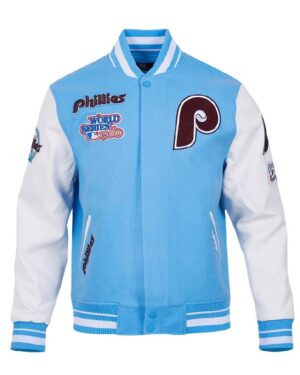 Philadelphia Phillies Retro Classic Blue & White Varsity Jacket