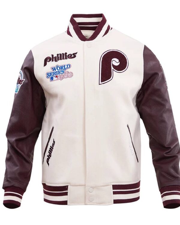 Philadelphia Phillies Retro Classic Wool & Leather Varsity Jacket