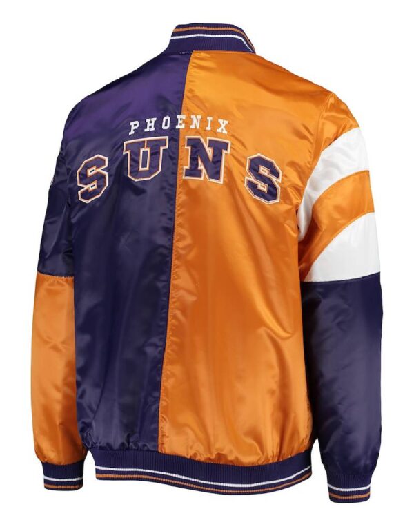 Phoenix Suns Starter Orange and Purple Varsity Jacket