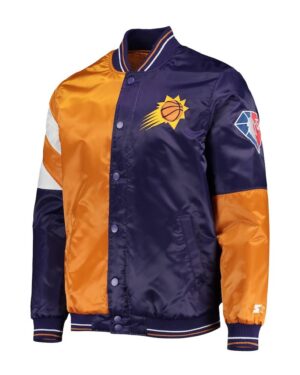 Phoenix Suns Starter Orange and Purple Varsity Jacket