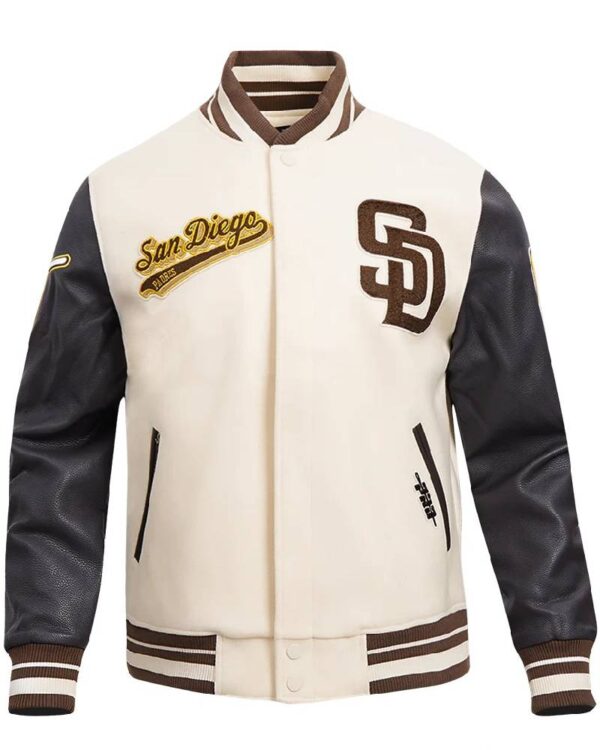 Pittsburgh Pirates Retro Classic Logo White & Black Varsity Jacket