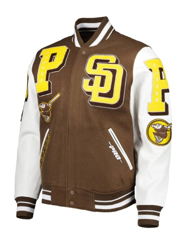 San Diego Padres Pro Standard Mash Up Logo Varsity Jacket