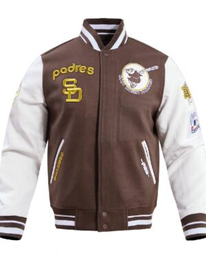 San Diego Padres Retro Classic Wool & Leather Varsity Jacket