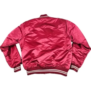 Stanford Spellout Red Varsity Satin Jacket 2024