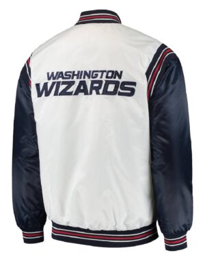 Washington Wizards Renegade White/Navy Satin Jacket