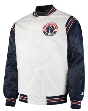 Washington Wizards Renegade White/Navy Satin Jacket