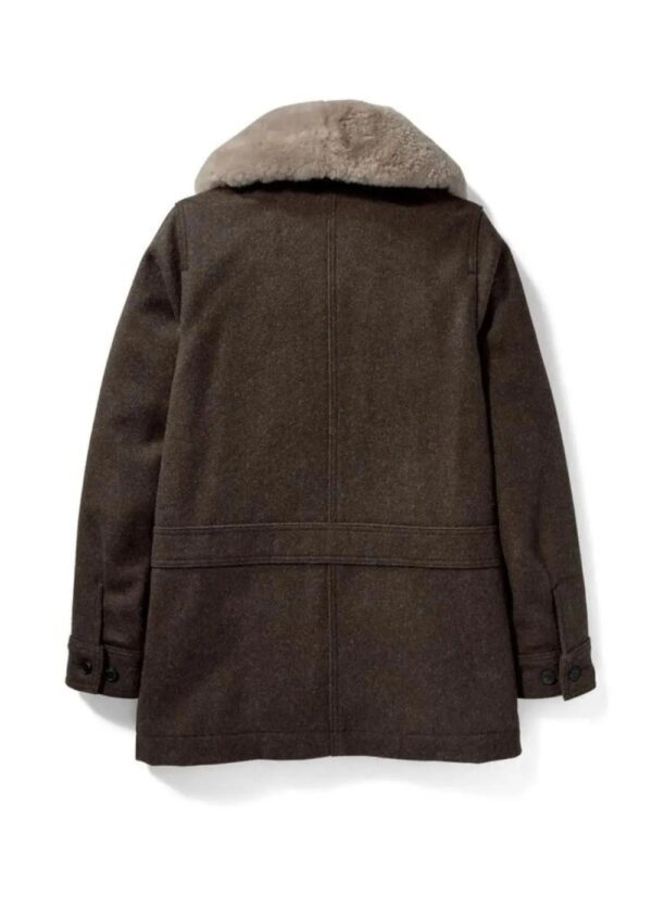 Yellowstone Beth Dutton Brown Shearling Wool Coat