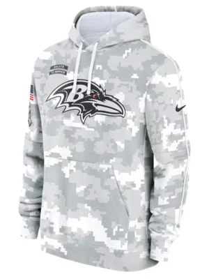 Baltimore Ravens Salute To Service Camo 2024 Hoodie