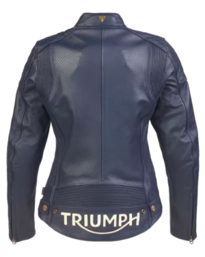 Braddan Women’s Air Race Blue Leather Motorcycle Jacket