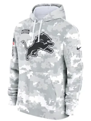 Detroit Lions Salute To Service Camo 2024 Hoodie