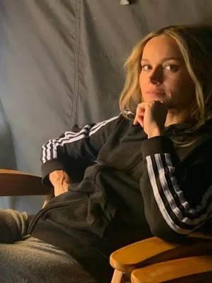 Fast X 2023 Brie Larson Black Hooded Track Jacket