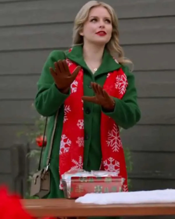 Andrea Brooks Snowy With A Chance Of Christmas Green Coat