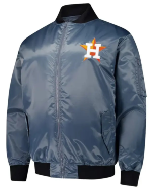 Houston Astros Charcoal Bomber Full-zip Jacket