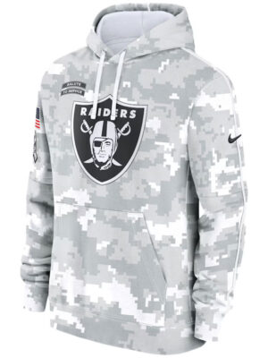 Las Vegas Raiders Salute To Service Camo 2024 Hoodie