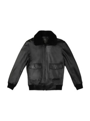 Black G-1 Flight Leather Bomber Jacket