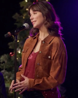 Michelle Morgan Jingle Bell Love Brown Suede Jacket