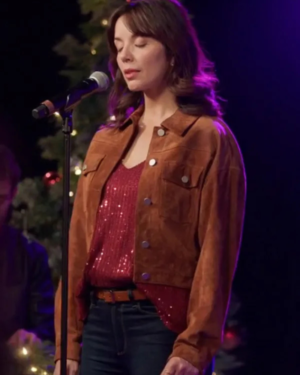 Michelle Morgan Jingle Bell Love Brown Suede Jacket