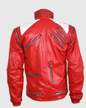 Red & White Moto Jacket