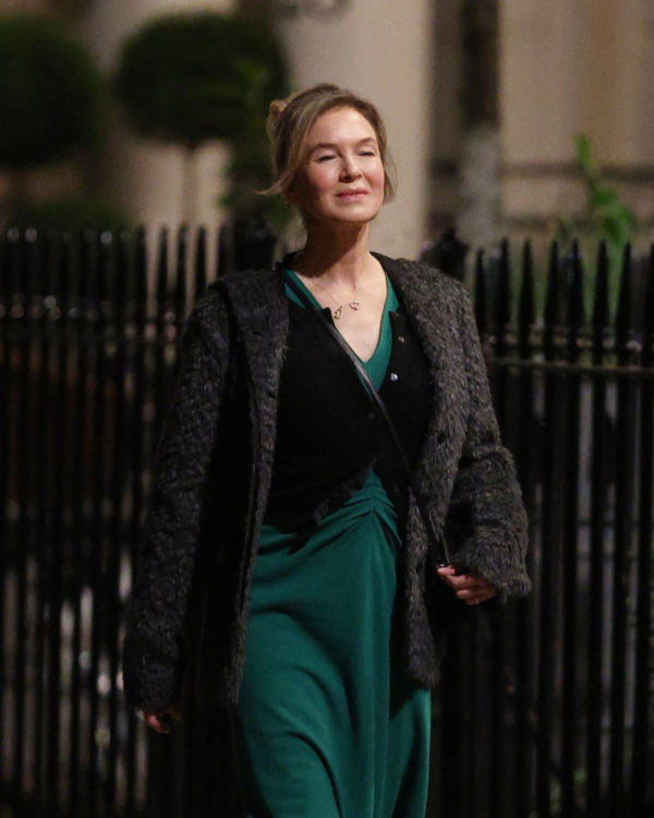 Renée Zellweger Bridget Jones: Mad About The Boy 2025 Grey Coat