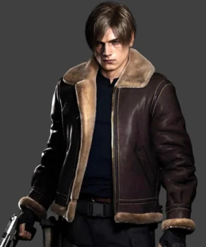 Resident Evil 4 Leon S Kennedy Leather Jacket