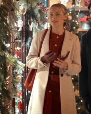 Rachel Skarsten The Christmas Charade 2024 White Coat