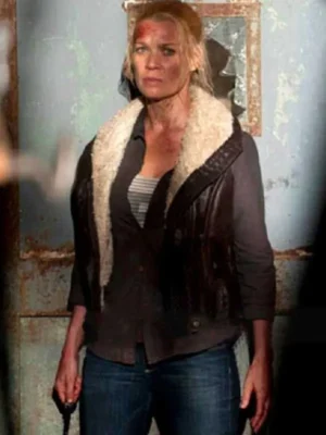 Andrea Laurie Holden Brown Leather Vest