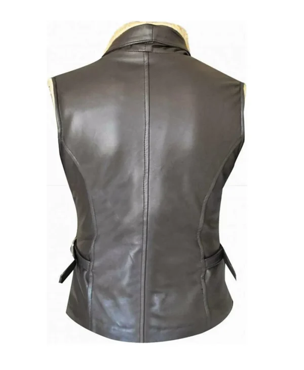 Andrea Laurie Holden Brown Leather Vest