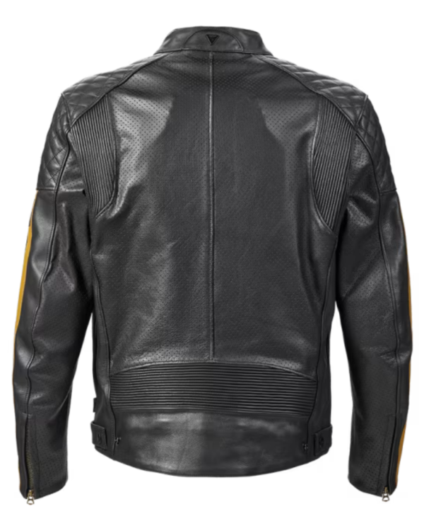 Triumph Men’s Black & Gold Motorcycle Braddan Air Race Jacket