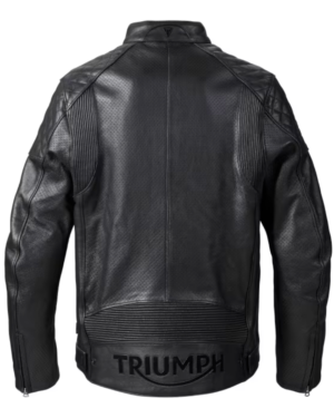 Triumph Men’s Black Motorcycle Braddan Air Race Jacket