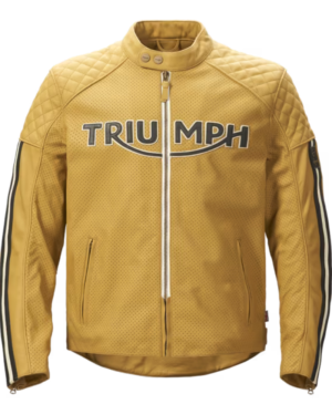 Triumph Men’s Gold Motorcycle Braddan Air Race Jacket