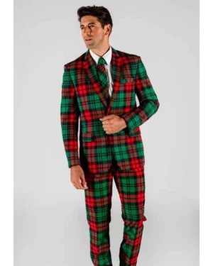 Mens Western Style Red and Green Christmas Suit For Sale