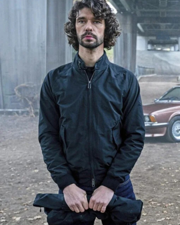 Ben Whishaw Tv Series Black Doves 2024 Sam Young Black Bomber Jacket