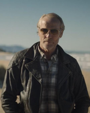 Last Days Of The Space Age 2024 Iain Glen Black Leather Jacket