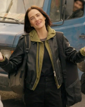 Eva Green Movie Dirty Angels 2024 Jake Black Leather Jacket