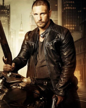 Man With No Past 2025 Adam Woodward Black Leather Jacket