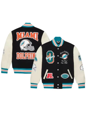 Authentic Miami Dolphins OVO Black Varsity Jacket for NFL Fans